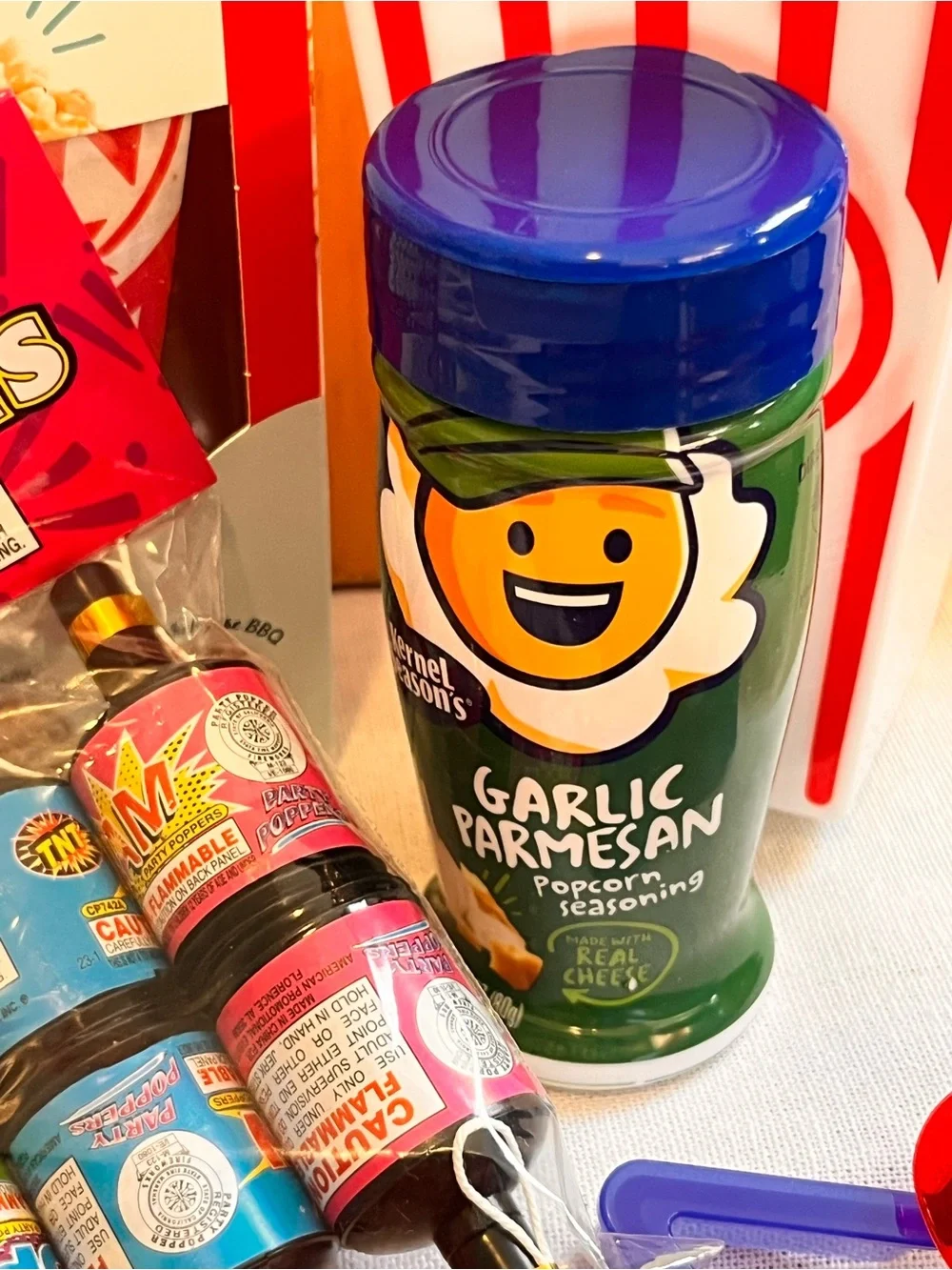 Dash Popcorn Party Kit & Red/Blue Party Supplies Bundle